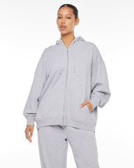 Boyfriend Zip Hoodie | Soul Marl Crop Shop Boutique