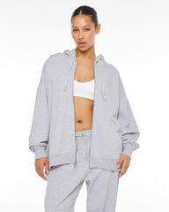 Boyfriend Zip Hoodie | Soul Marl Crop Shop Boutique
