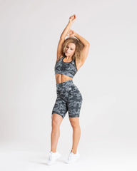 Camo Seamless Cycling Shorts | Black WOMEN'S BEST