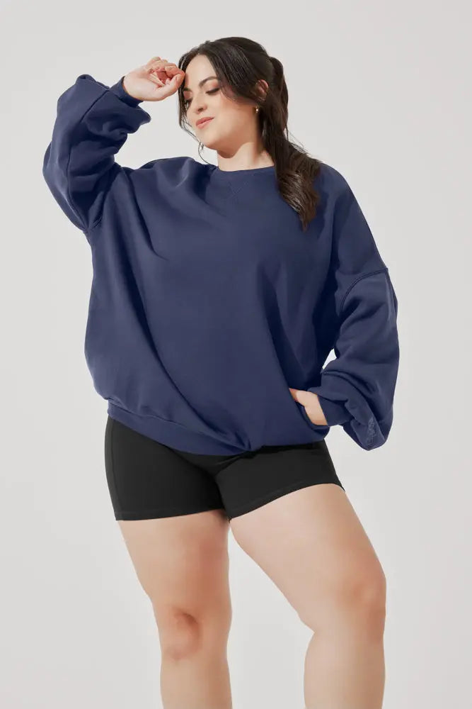 Cloud Crewneck Sweater - Academic Navy POPFLEX®