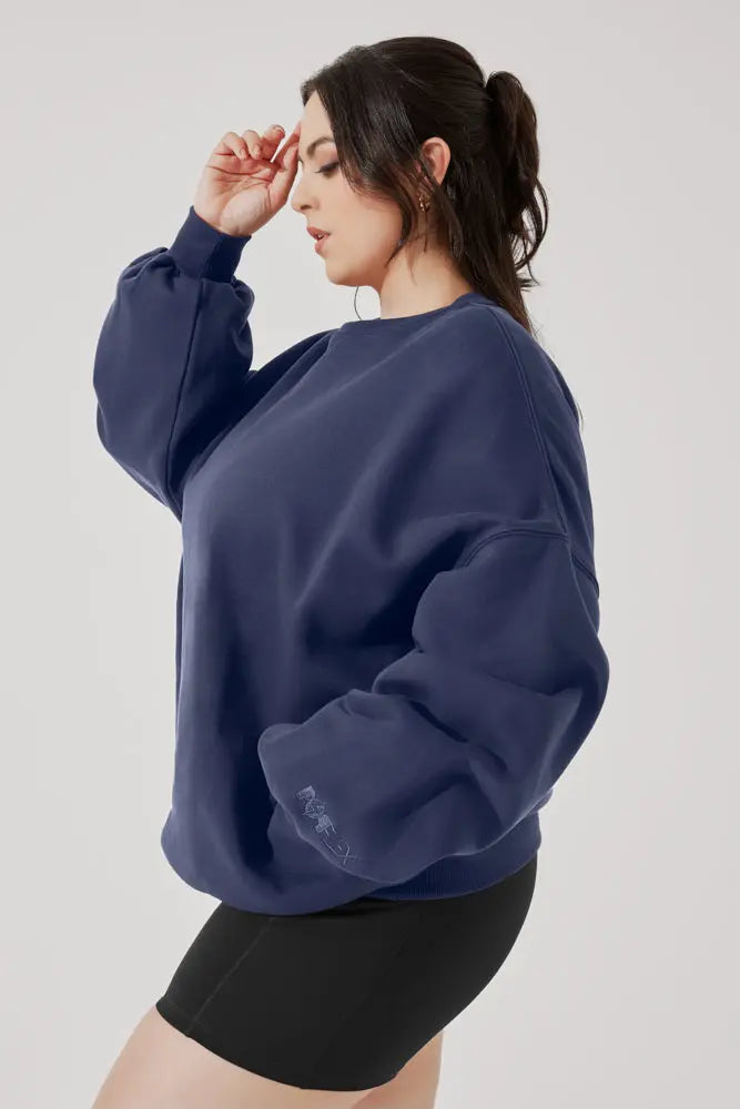 Cloud Crewneck Sweater - Academic Navy POPFLEX®