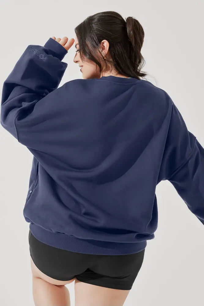 Cloud Crewneck Sweater - Academic Navy POPFLEX®