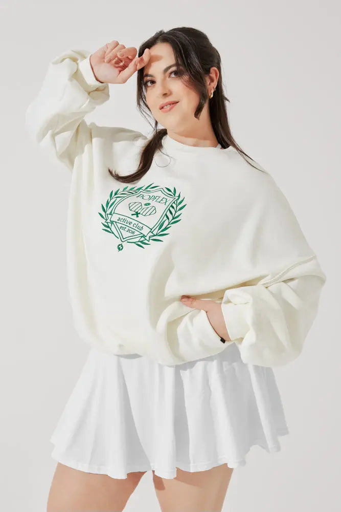 Popflex Active Club Cloud Crew Neck Sweater - Cream POPFLEX®
