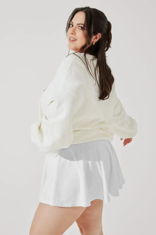 Popflex Active Club Cloud Crew Neck Sweater - Cream POPFLEX®