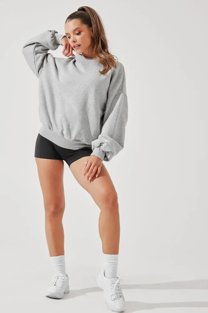 Cloud Crewneck Sweater - Heather Grey POPFLEX®