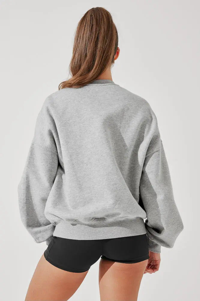 Cloud Crewneck Sweater - Heather Grey POPFLEX®
