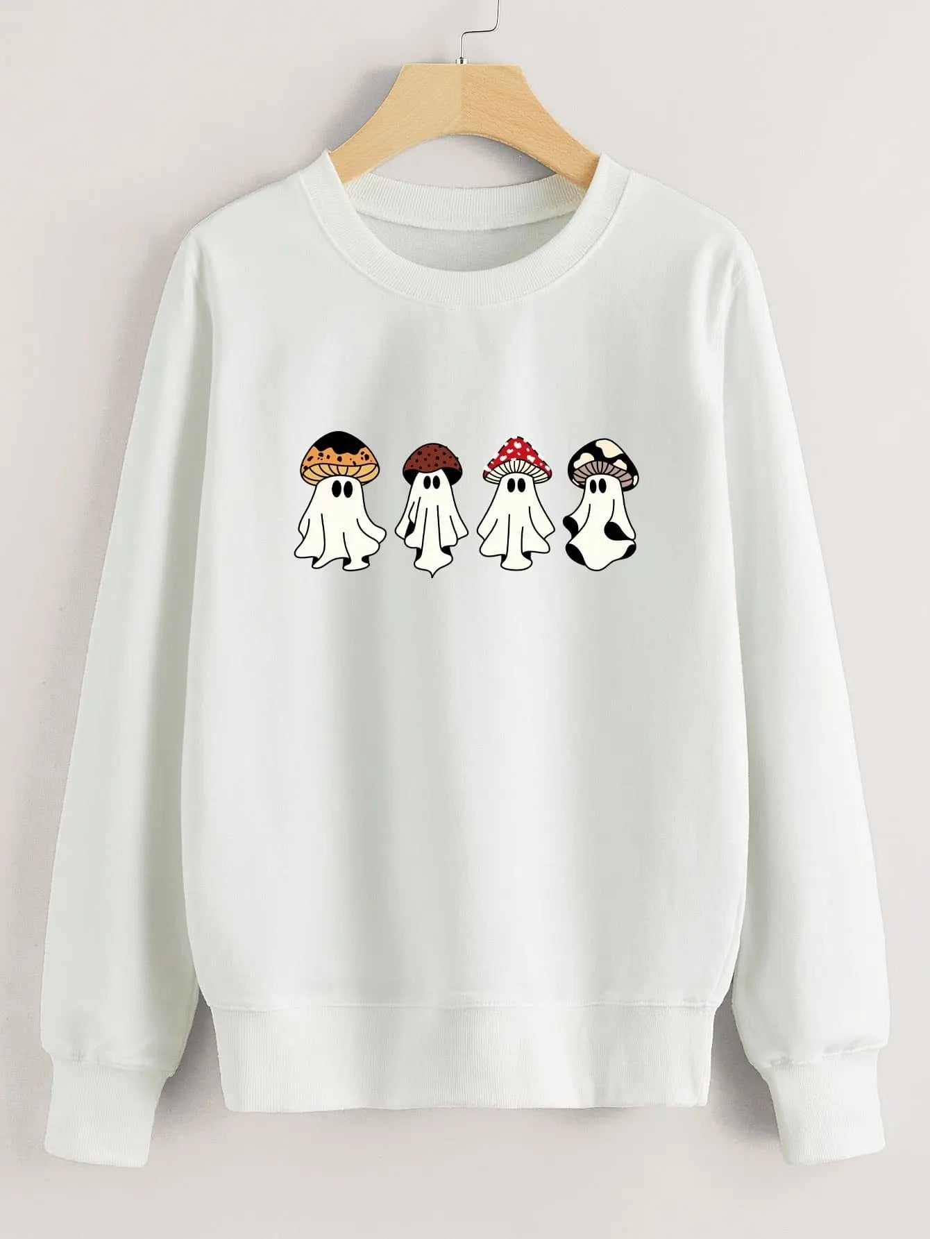 Mushroom Ghost Club Pullover Sweatshirt Modavivo