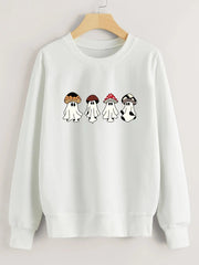Mushroom Ghost Club Pullover Sweatshirt Modavivo