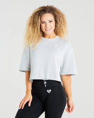 Power Crop Top | Mist Grey WOMEN'S BEST