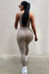 Effortless Triton Ribbed Seamless Legging - Taupe Fashion Nova