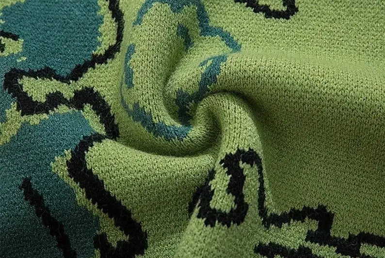 Dinosaur Textured Pullover Sweater Modavivo