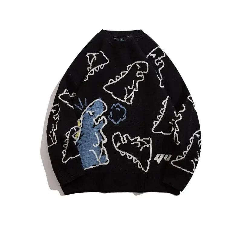 Dinosaur Textured Pullover Sweater Modavivo