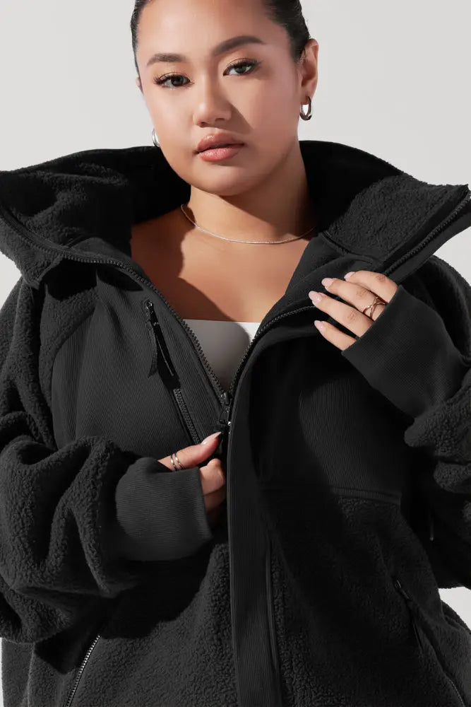 Find Your Inner Fleece Jacket - Charcoal POPFLEX®