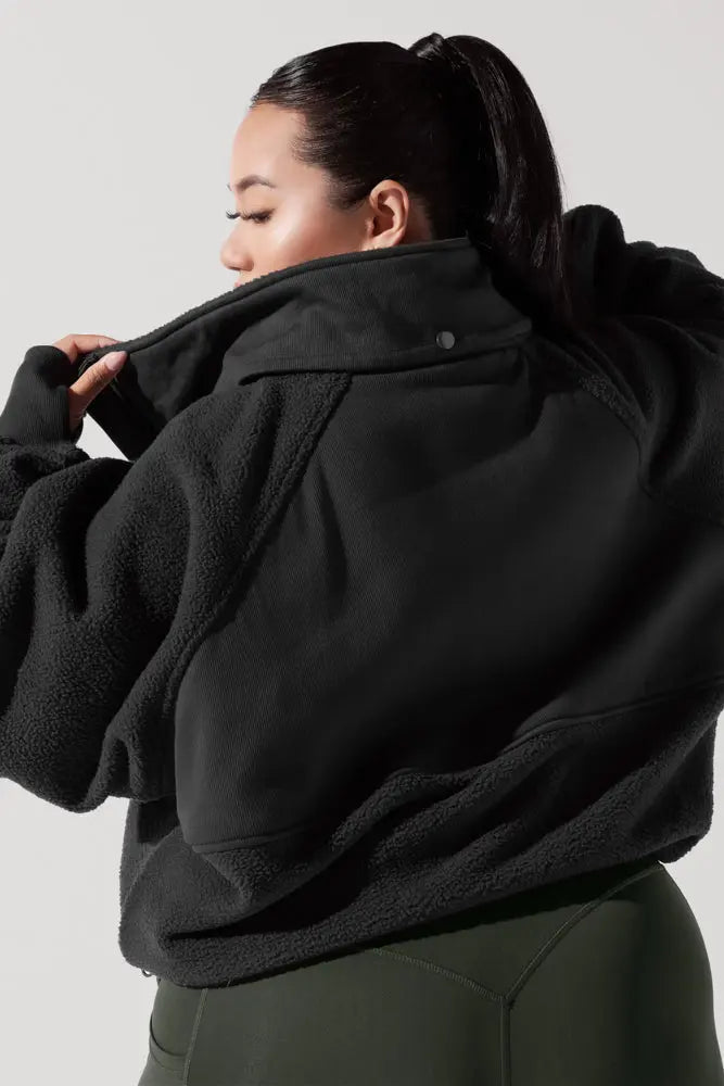 Find Your Inner Fleece Jacket - Charcoal POPFLEX®