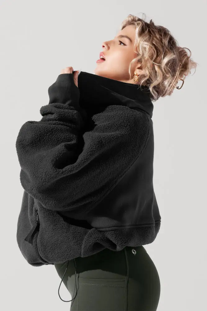 Find Your Inner Fleece Jacket - Charcoal POPFLEX®