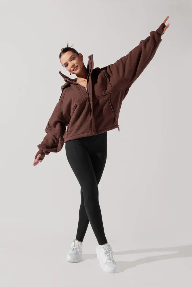Find Your Inner Fleece Jacket - Chocolate POPFLEX®