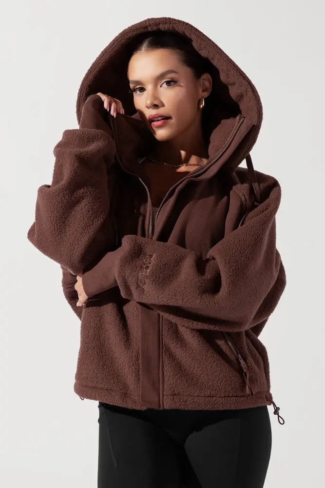 Find Your Inner Fleece Jacket - Chocolate POPFLEX®