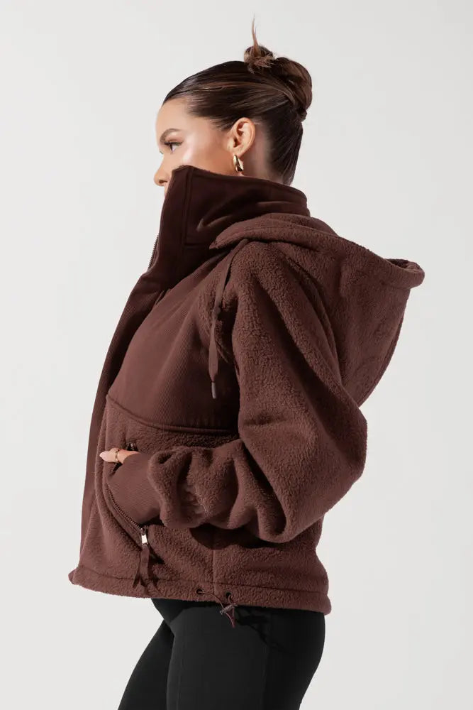 Find Your Inner Fleece Jacket - Chocolate POPFLEX®
