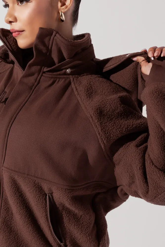 Find Your Inner Fleece Jacket - Chocolate POPFLEX®