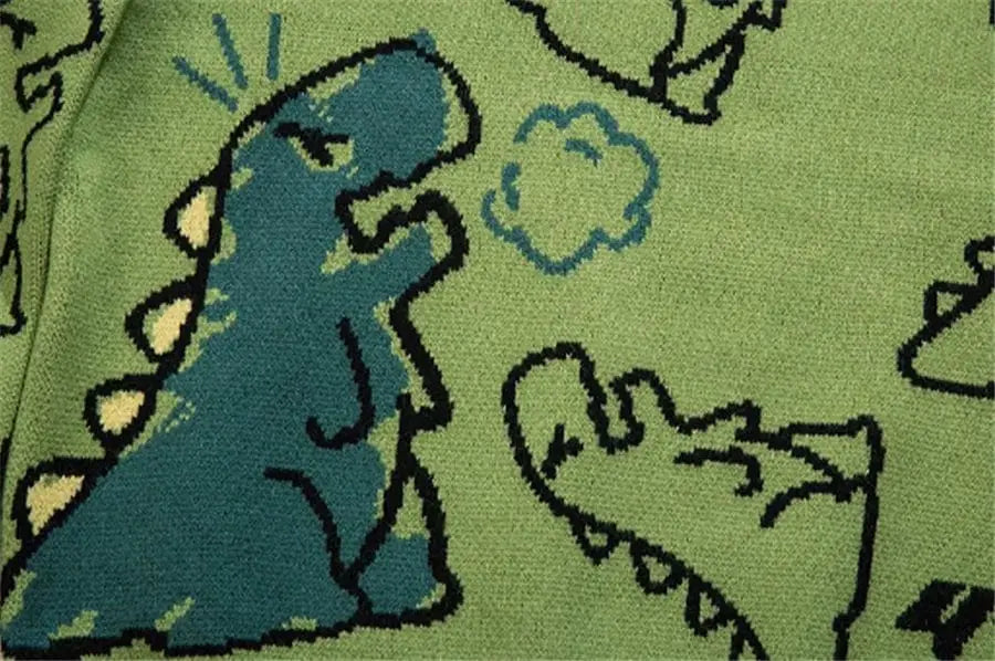 Dinosaur Textured Pullover Sweater Modavivo