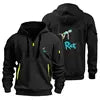 Men's Hoodie Hooded Sweatshirt with Zipper Multi Pocket Pullover Men's Sports and Leisure Jacket