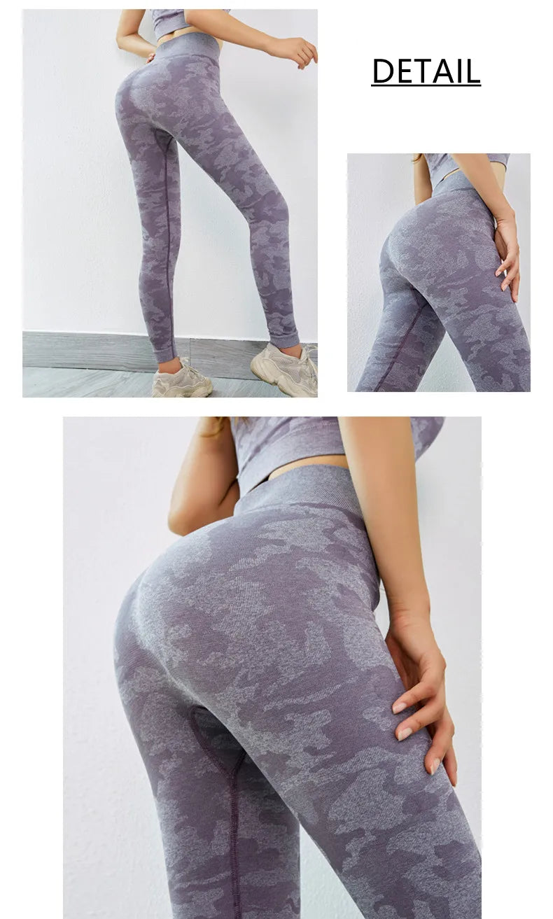 Tie Dyeing Seamless Yoga Set Gym Fitness Two Piece Set Women Clothing Sexy Back Crop Top High Waist Workout Leggings Sportswear