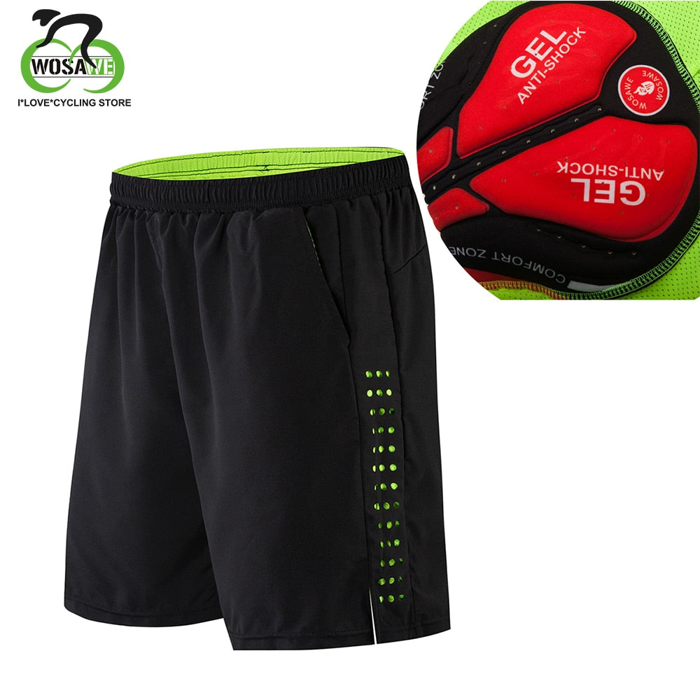 Men's Gel Padded Cycling Shorts Gym Gear Guys