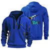 Men's Hoodie Hooded Sweatshirt with Zipper Multi Pocket Pullover Men's Sports and Leisure Jacket