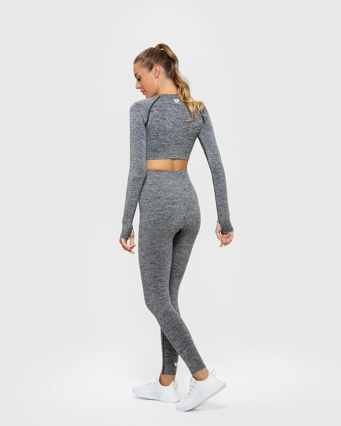 Move Seamless Long Sleeve Crop Top | Grey Marl WOMEN'S BEST