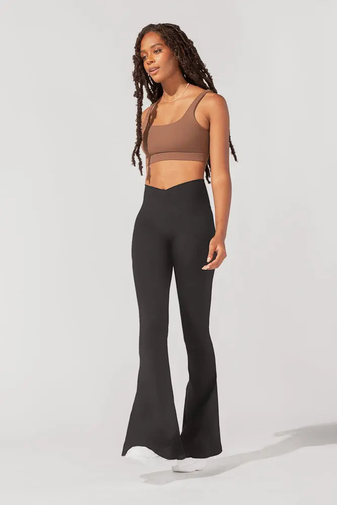 Crisscross Hourglass® Bell Bottom with Pockets (Soft Touch) - Black POPFLEX