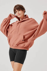 Ooey Gooey Half Zip Sweater - Canyon Clay POPFLEX®