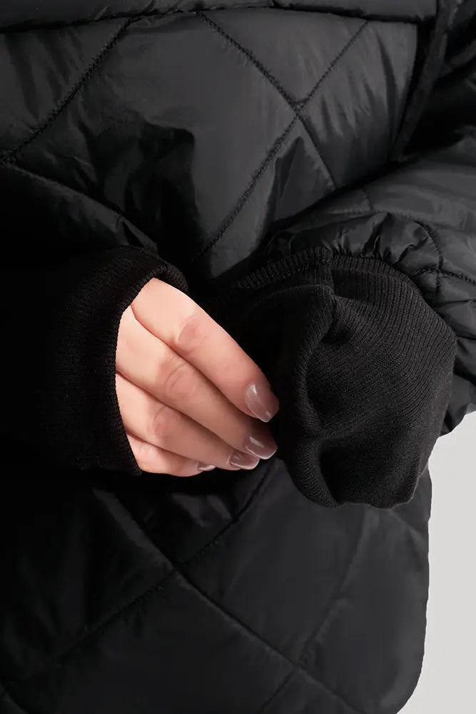 Pillow Packable Puffer Jacket - Black POPFLEX®