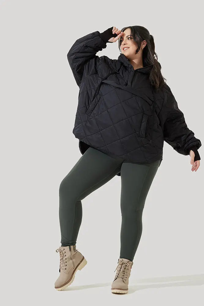 Pillow Packable Puffer Jacket - Black POPFLEX®