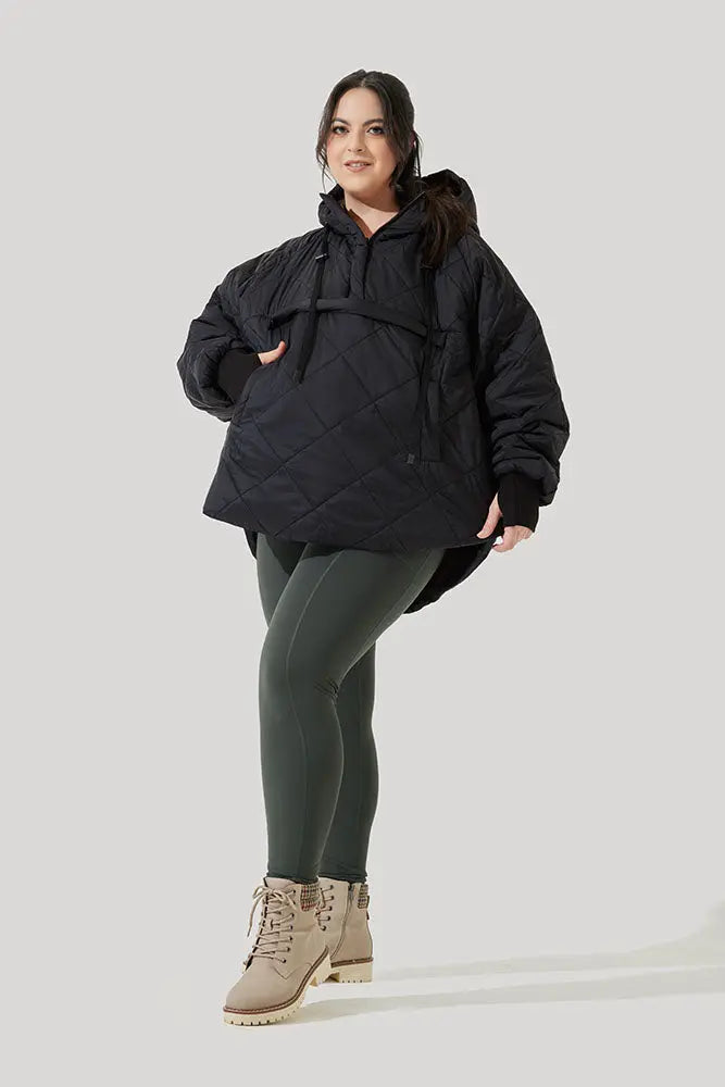 Pillow Packable Puffer Jacket - Black POPFLEX®