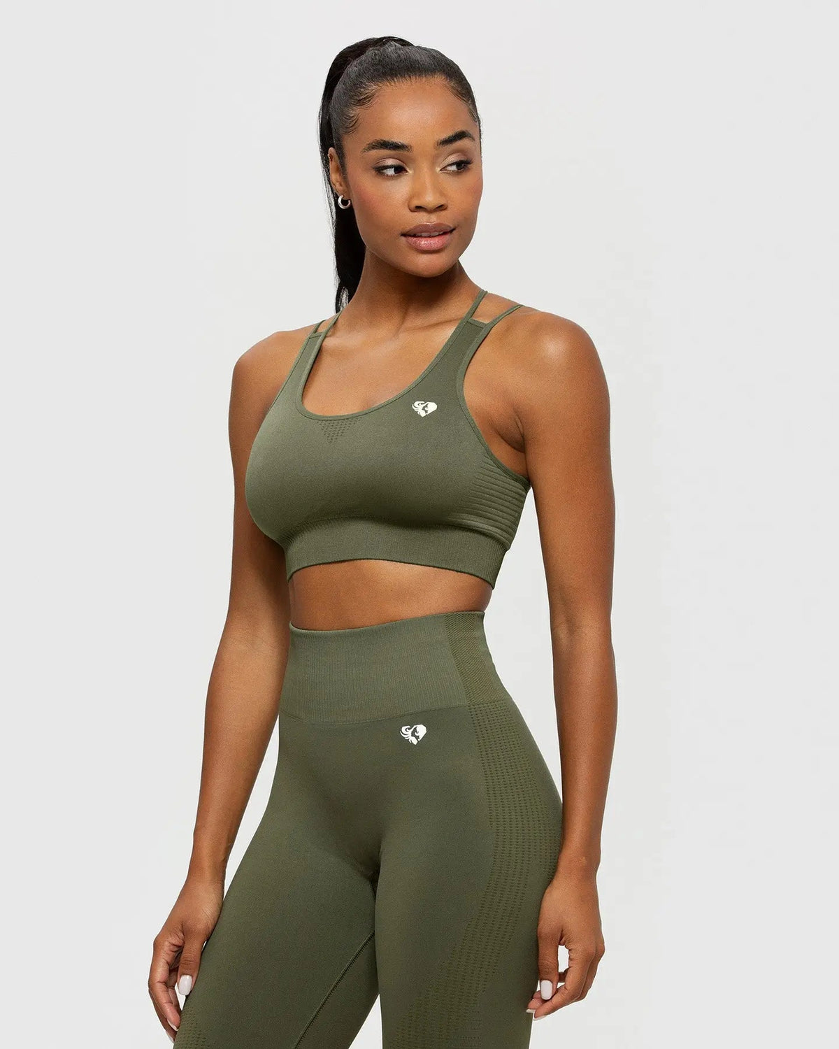 Power Seamless Sports Bra | Khaki WOMEN'S BEST