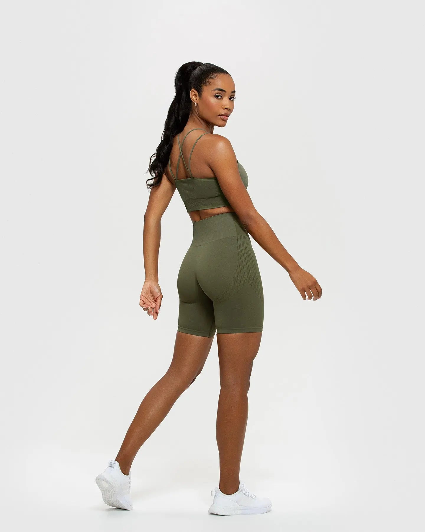 Power Seamless Cycling Shorts | Khaki WOMEN'S BEST