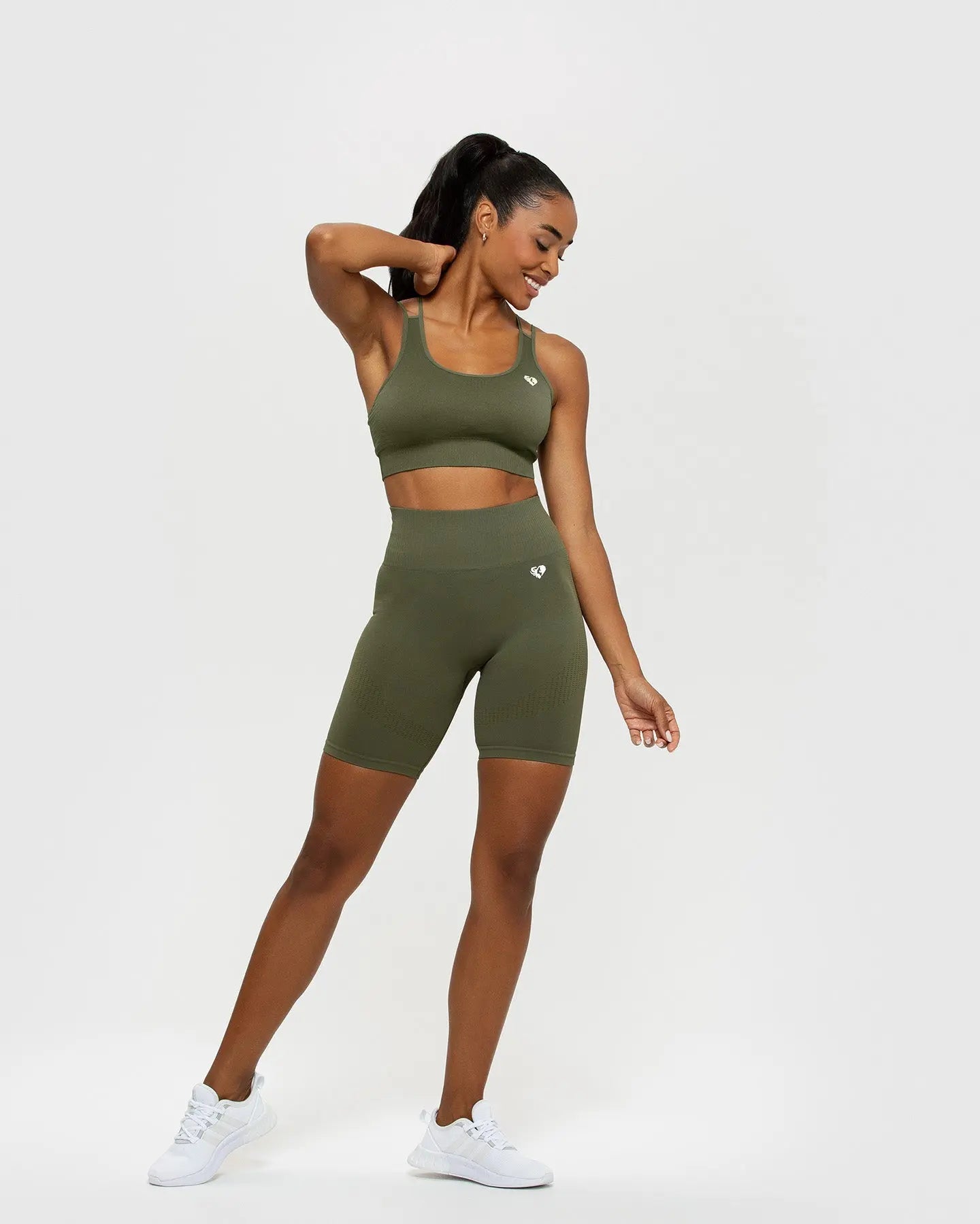 Power Seamless Cycling Shorts | Khaki WOMEN'S BEST