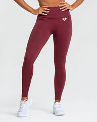 قوة الأداء للنساء أفضل بنطلون نسائي Power Seamless Leggings | بورجوندي في ترة بيضاء.