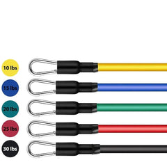 11 Piece Resistance Band Set Flamin' Fitness