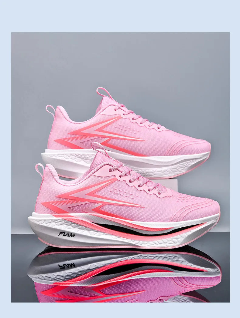 Full-Length Carbon Plate Running Shoes for Boys and Girls, New Breathable Non-Slip Men's Running Shoes, Marathon Racing Shoes