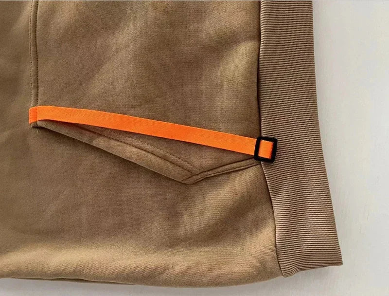 New Customized Shoulder Drop Hoodies Men Leisure Sport Multi Zipper Arm Pocket Loose Sweatshirts Fashion Hoody Jacket Pullover