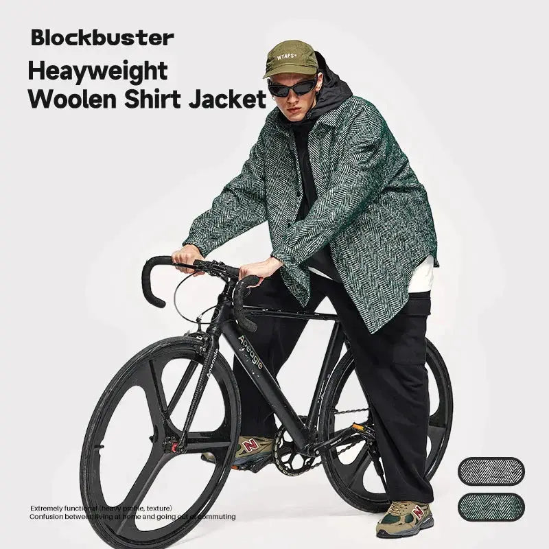 INFLATION Korean Style Heavyweight Oversized Shirt Jackets Unisex 2023 Autumn Thick Buttons Up Jacket Mens Outerweat باور أب | Power Up