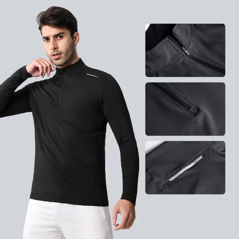 Men's Long Sleeves T-shirt Gym Yoga Top Fitness Wear Jerseys Golf Clothes Marathon Sweatshirt Tee Running Athletics Shirt