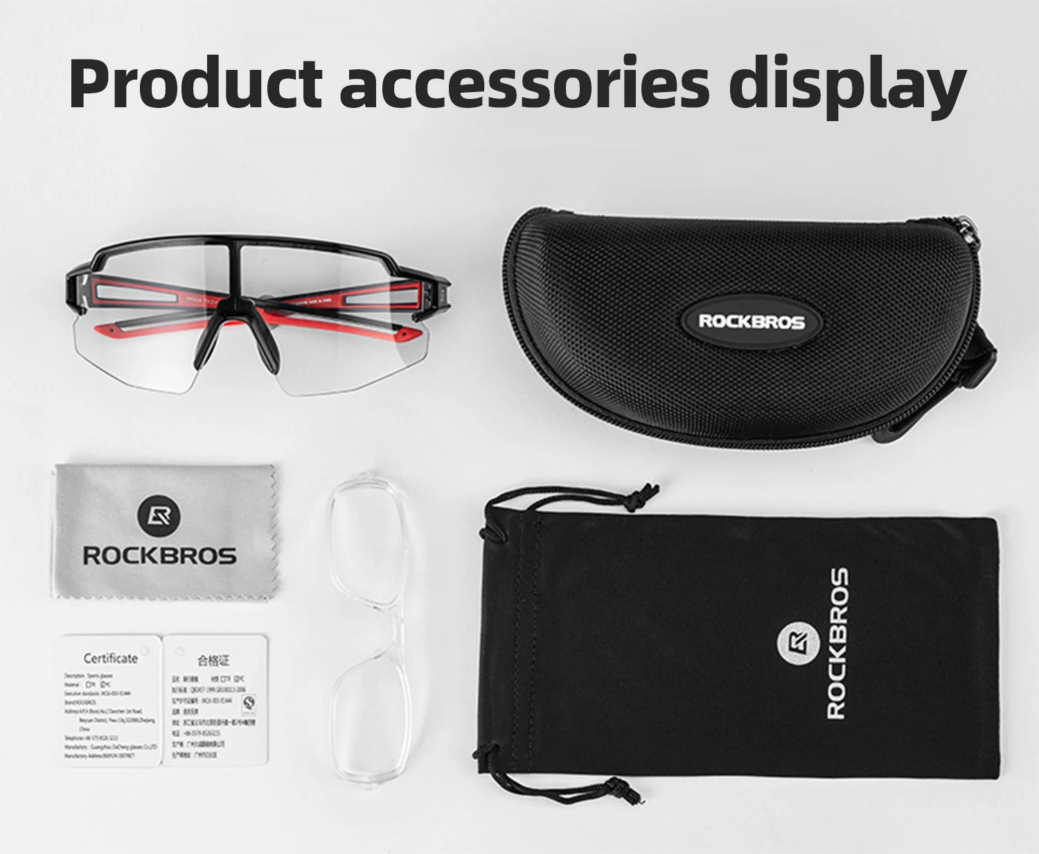 ROCKBROS Photochromic Anit-fog Bicycle Glasses UV400 Sun Protection Bike Sunglasses Sports Run MTB Road Cycling Eyewear Goggles