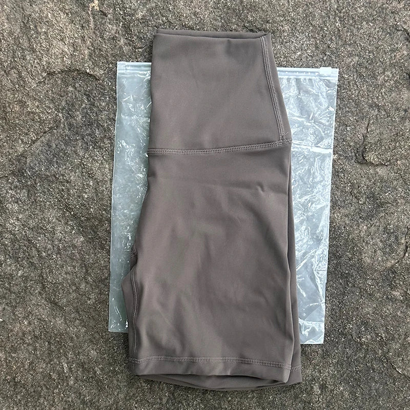 Women Sports Shorts High Waist Yoga Shorts Slim Fit Butt Lift Gym Running High Elastic Nylon Shorts