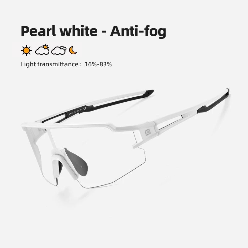 ROCKBROS Photochromic Anit-fog Bicycle Glasses UV400 Sun Protection Bike Sunglasses Sports Run MTB Road Cycling Eyewear Goggles