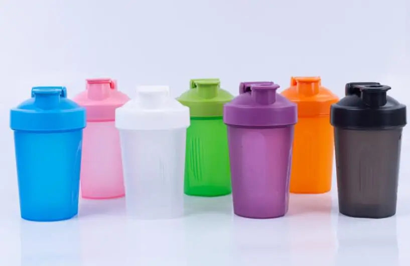 400ML Shaker Bottle with Stainless Ball BPA Free Plastic Protein Shakes Leakproof for Powder Workout Gym Sport