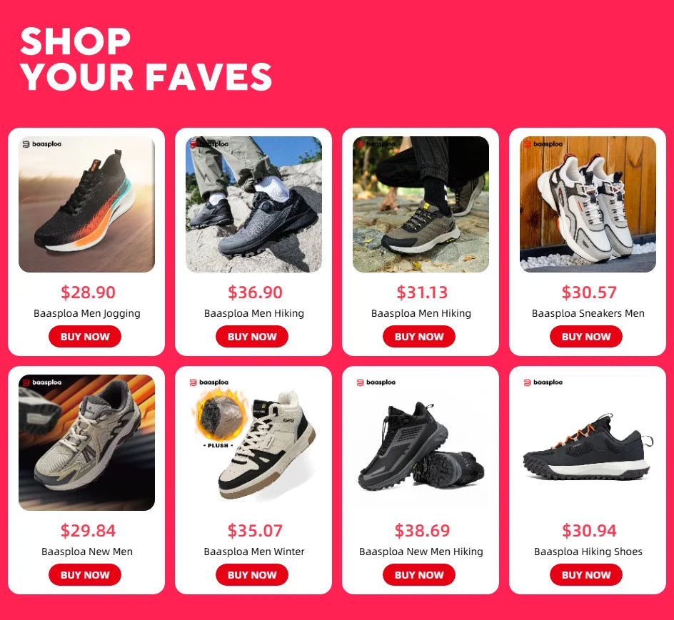 Baasploa Men Jogging Sports Shoes Carbon Plate Professional Cushioning Sneakers Male Outdoor Breathable Non Slip Running Shoes