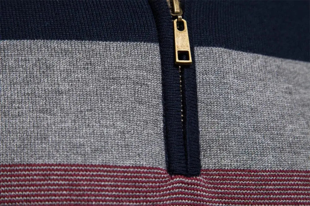 Èssenziale Cotton Quarter Zip Sweater Modavivo