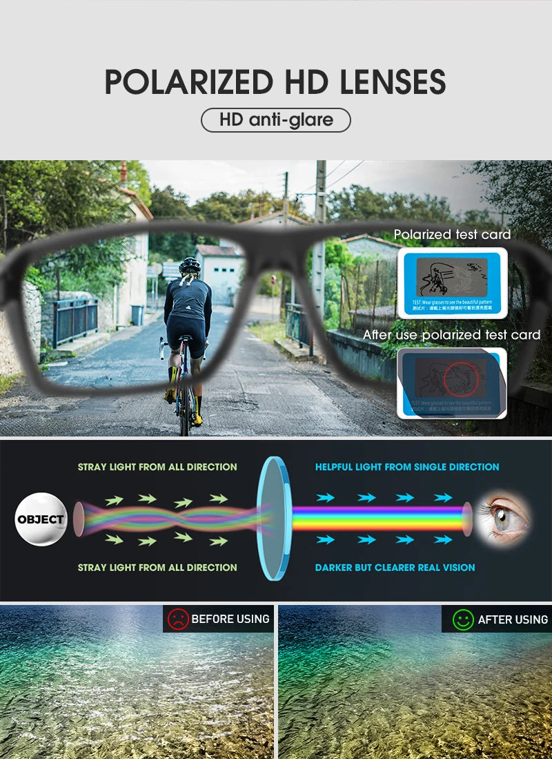 Kapvoe Polarized Fashion Sunglasses Outdoor Sports Uv400 Glasses Camping Fishing Goggles Hiking Running Glasses for Men Cycl